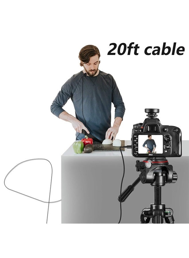 Nicama LVM1 Lavalier Lapel Microphone with Windscreen Muff for DSLR Camera Canon Nikon Camcorder Zoom TASCAM Audio Recorder Smartphone PC - Image 5