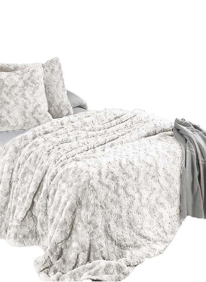 Mora spain - Mora Kander Fur Blanket - Model M64 (thick fur) - Color: (natural) - Size: 230 x 250 + 2 pillowcases (50 *70).. - Image 1