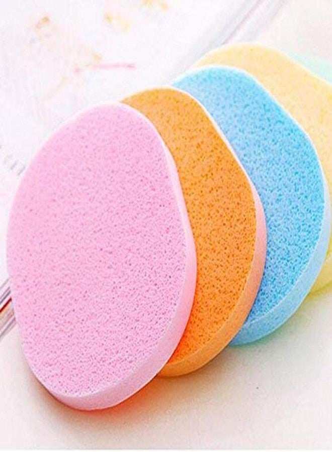 OJ Face Cleansing Sponge Puff Makeup Washing Pad Deep Cleansing & Exfoliating Facial Sponge - Multi Color Pack of 2pc - Image 3