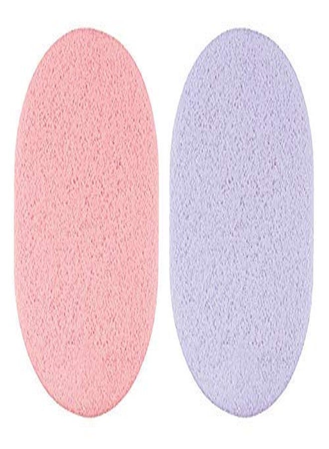 OJ Face Cleansing Sponge Puff Makeup Washing Pad Deep Cleansing & Exfoliating Facial Sponge - Multi Color Pack of 2pc - Image 1