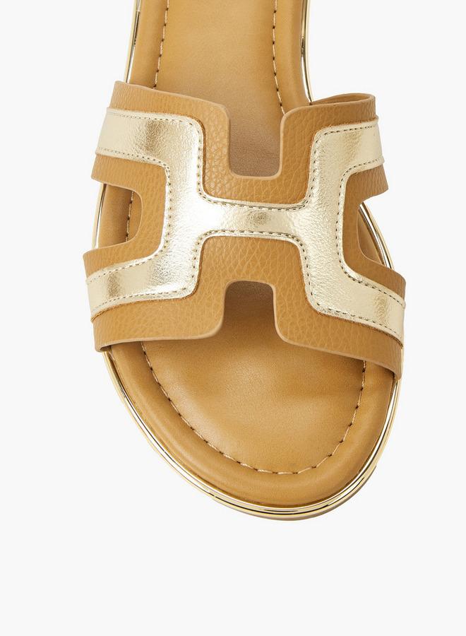 Celeste Women Panel Detail Flat Sandals - Image 5