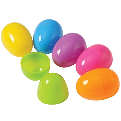 U.S. Toy (ED9) Beautiful Assorted Color 2 3/8" Plastic Easter Eggs - 12 Pack - Perfect Size Easter Basket/Hunt Egg - Image 1