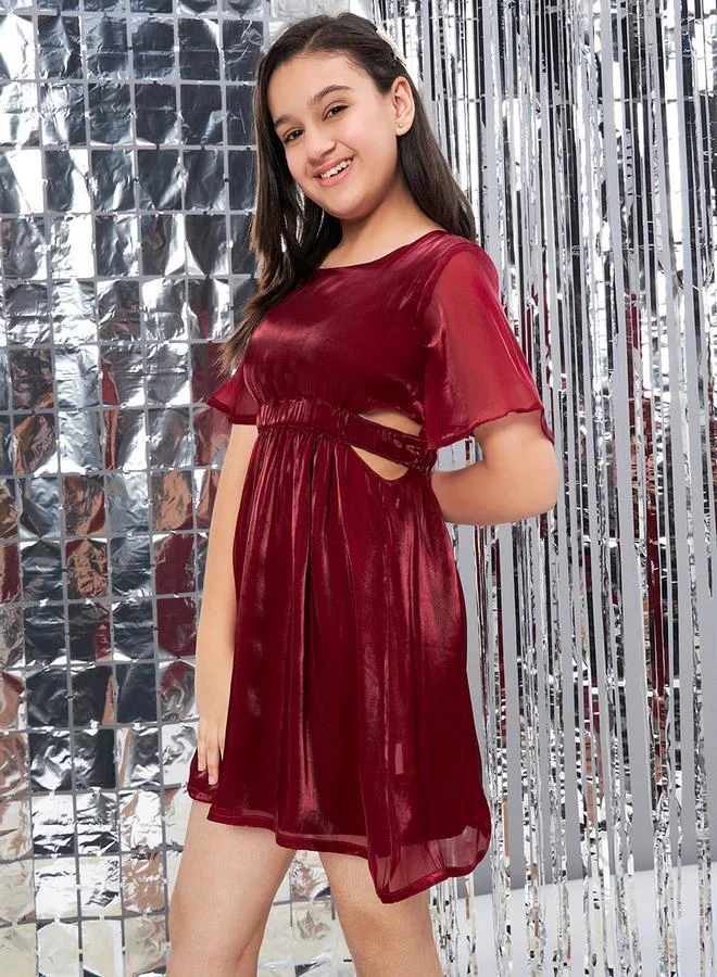 Stylo Bug Satin Flared Dress