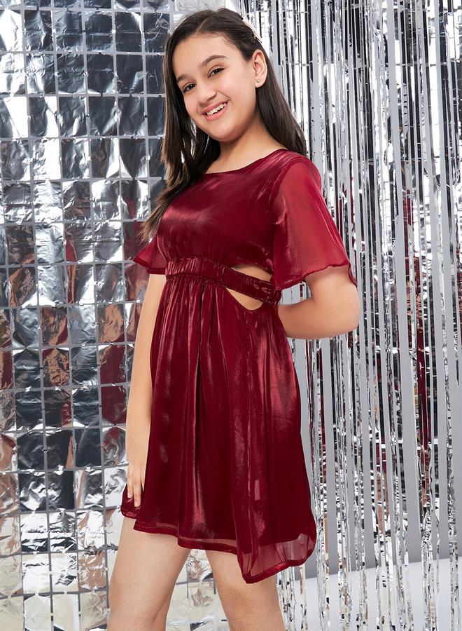 ستايلو بج فستان ساتان واسع - Image 3