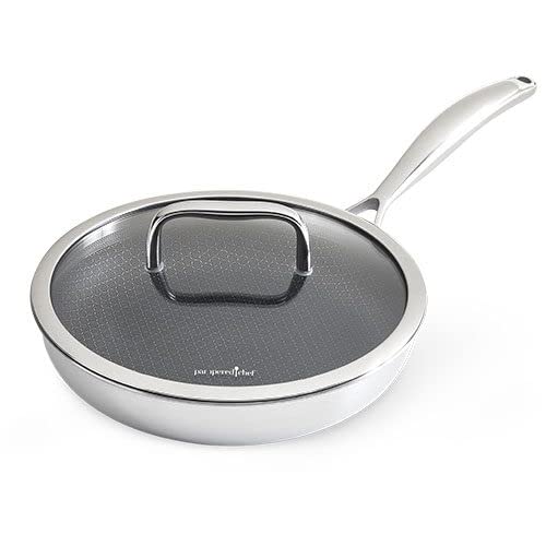 Pampered Chef 10" Covered Stainless Skillet - Image 1