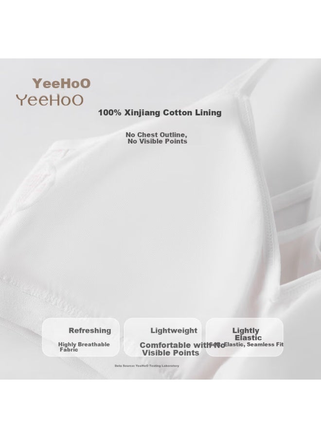 Yeehoo 7a Antibacterial Pure Cotton Girls' Bra, Moisture-wicking, For Developmental Stage Two, Ages 12-15, Middle School Students, Girls' Underwear - Image 5