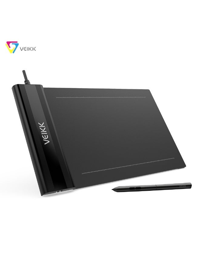 Veikk جهاز لوحي رسومي S640 مع قلم غير نشط أسود - Image 3