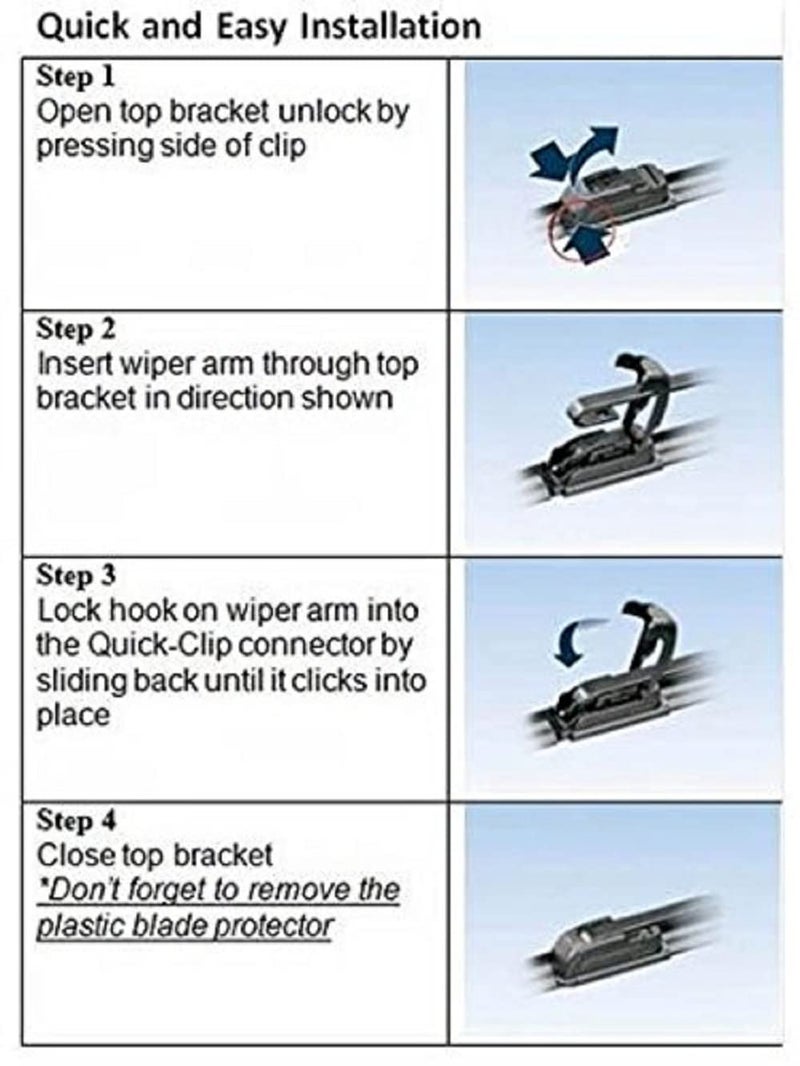 AutoClean Front Wiper Blade + Rear Blade For Maruti Baleno 2015-2021 (Windshield Washer Tablet Free) - Image 4