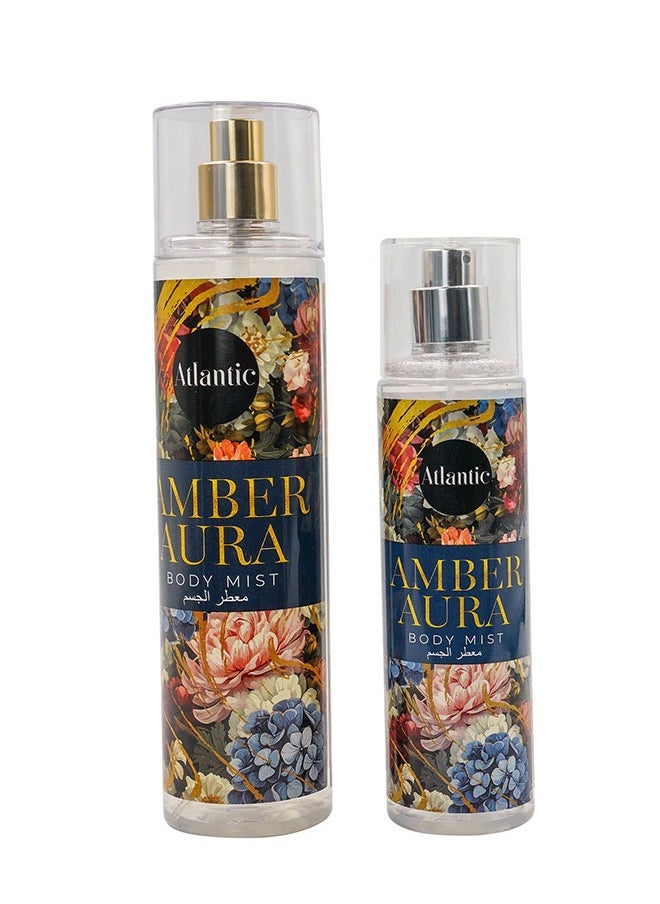 Atlantic - Atlantic Amber Aura Body Mists Long Lasting Body Spray Pack of 2 Body Mist 250ml & 150ml - Image 1