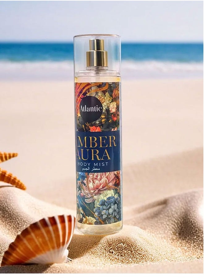 Atlantic - Atlantic Amber Aura Body Mists Long Lasting Body Spray Pack of 2 Body Mist 250ml & 150ml - Image 1