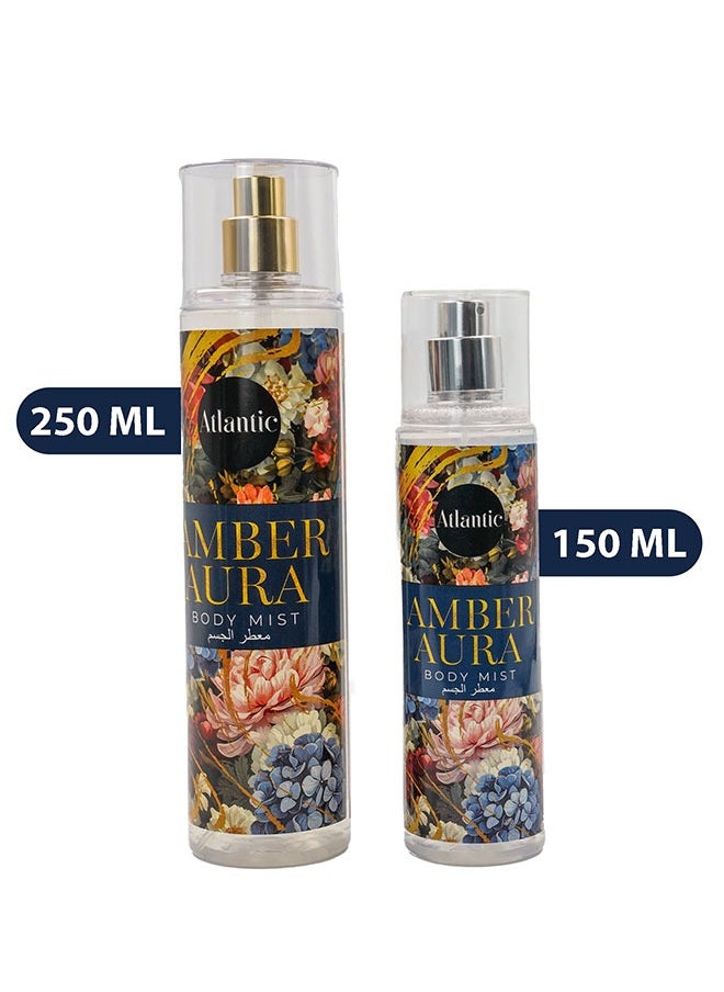Atlantic - Atlantic Amber Aura Body Mists Long Lasting Body Spray Pack of 2 Body Mist 250ml & 150ml - Image 1