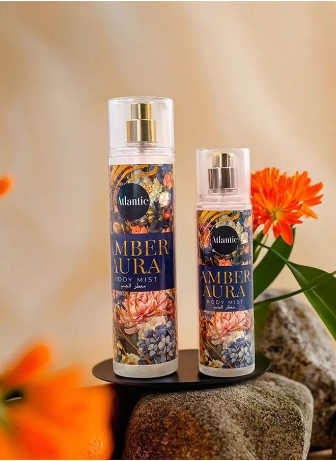 Atlantic - Atlantic Amber Aura Body Mists Long Lasting Body Spray Pack of 2 Body Mist 250ml & 150ml - Image 1