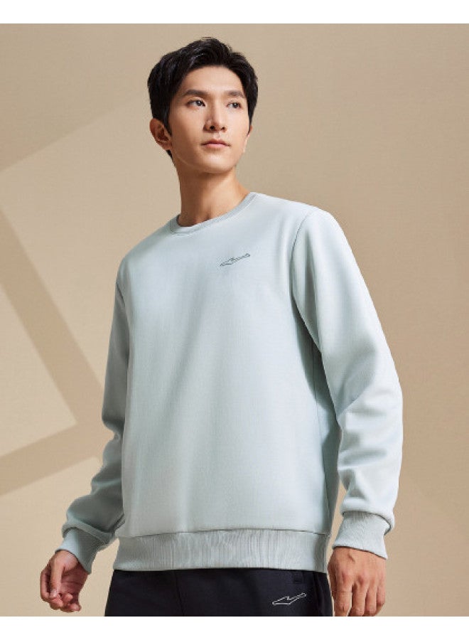ERKE Soft Fleece】men's Sports Hoodie, Autumn And Winter Lightweight Round Neck Pullover Thickened Men's Pullover Thickened Hooded Top - Image 1