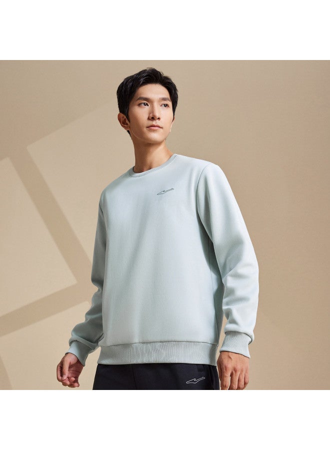 ERKE Soft Fleece】men's Sports Hoodie, Autumn And Winter Lightweight Round Neck Pullover Thickened Men's Pullover Thickened Hooded Top - Image 2