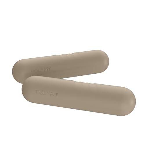 Polyfit Dumbbell Weight Bars for Women - 3.3 LB Each | 6.5 LB Pair - Dumbbell Set for Walking, Yoga, Dance, Barre, Pilates, Cardio, Aerobics - Grey - Image 1