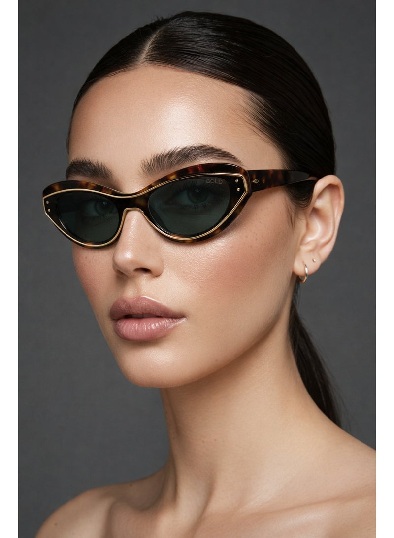 BOLD Liva Cat Eyes Sunglasses For Woman - Brown - Image 3