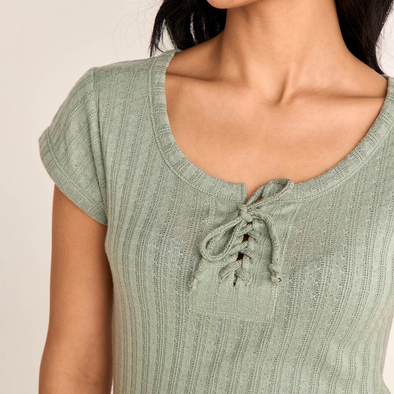 Splash FAV Nighty Viscose Blend with Tie-Up Neck - Image 4