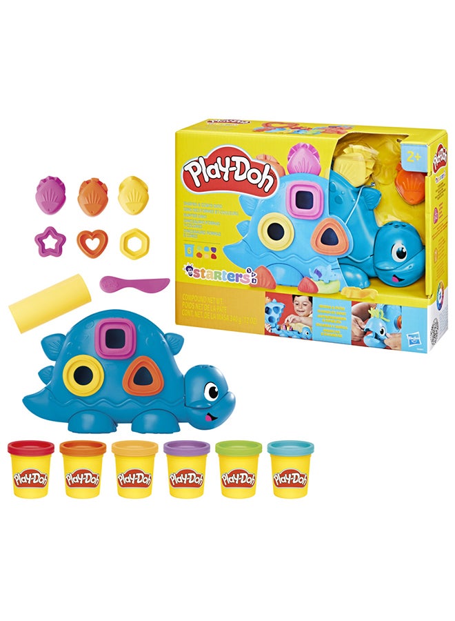 Play-Doh مجموعة البداية من بلاي دو: أشكال وألوان الديناصور، ألعاب ديناصور حسية لمستوى 2+، 11 ملحقًا - Image 1