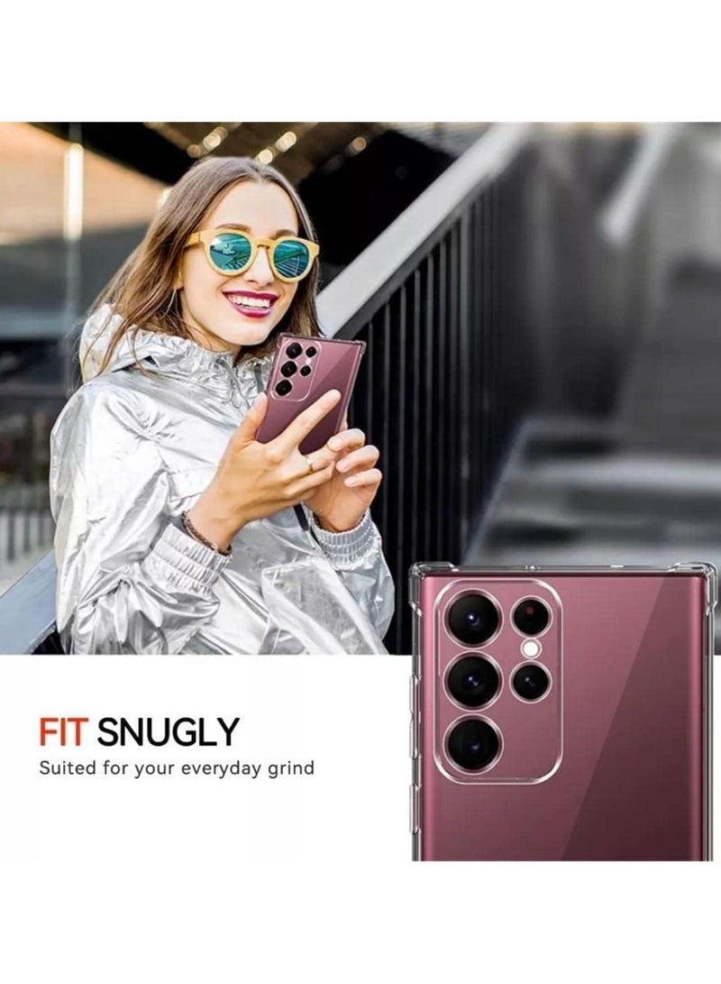 Bills Samsung S22 Ultra Premium Clear TPU Case - Slim Transparent Back Cover with Reinforced Shock-Absorbent Corners - Image 3
