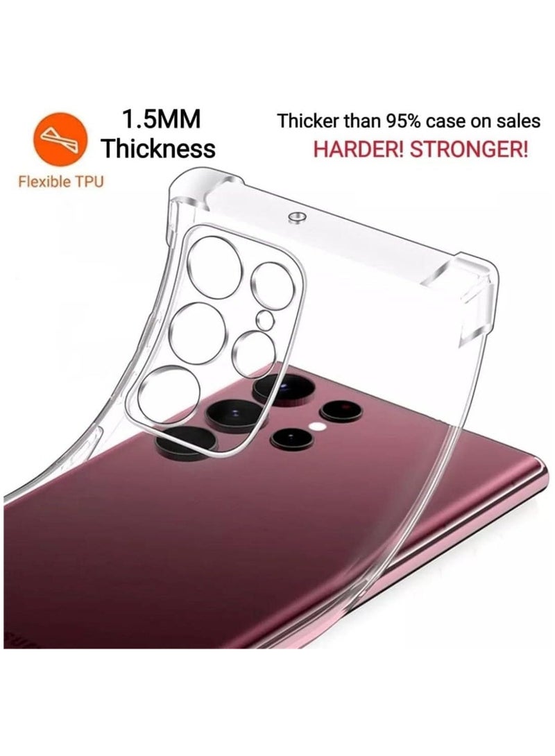 Bills Samsung S22 Ultra Premium Clear TPU Case - Slim Transparent Back Cover with Reinforced Shock-Absorbent Corners - Image 4