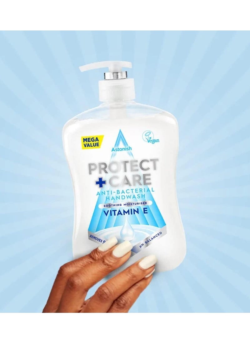 Astonish Astonish Protect and Care Kind to Skin Moisturising Anti-Bacterial Hand Wash Soap 600ml Vitamin E  - Image 1