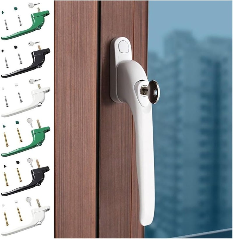 Black Double Glazed Door Latch Window Handle With Spindle Lock Size 21mm - Image 5