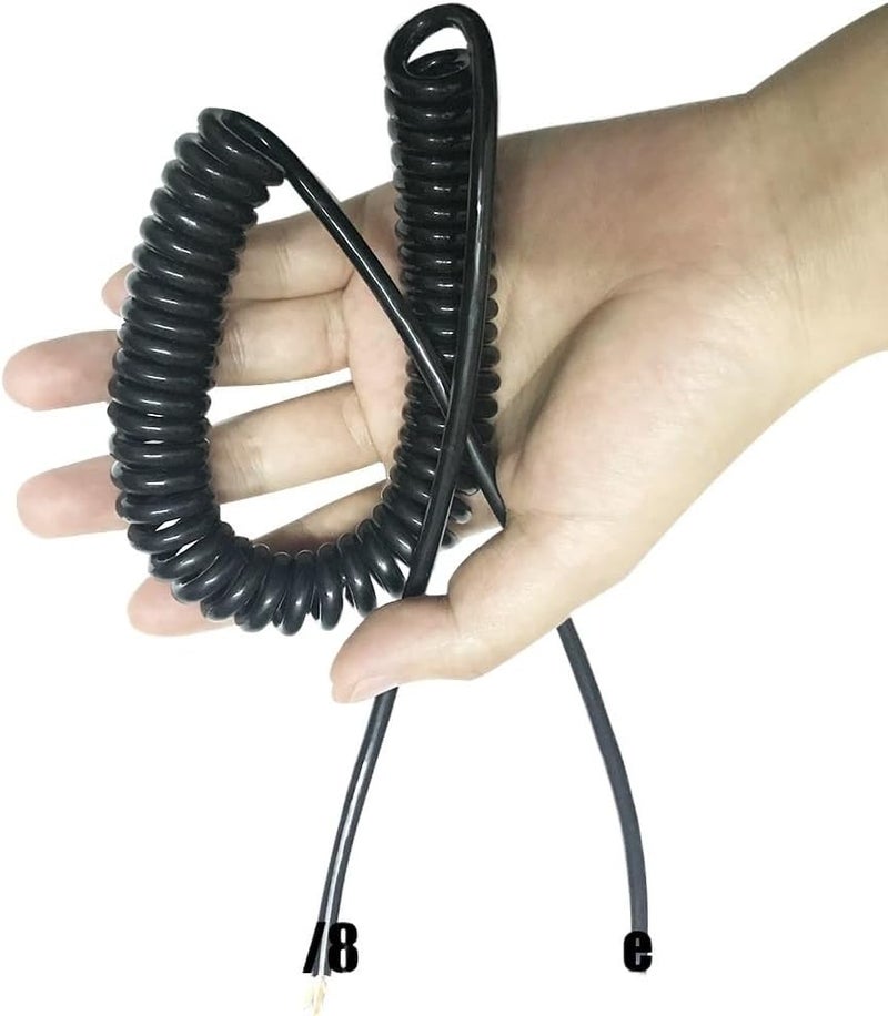 Retractable Coiled Coil Cord Spiral Telescopic Cable Wire 0.2mm 2 Square Electric Multicore Copper Cord 2p-10 Core(5core 0.2 Square) - Image 1