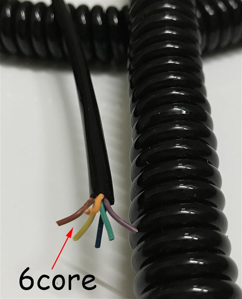 Retractable Coiled Coil Cord Spiral Telescopic Cable Wire 0.2mm 2 Square Electric Multicore Copper Cord 2p-10 Core(5core 0.2 Square) - Image 4