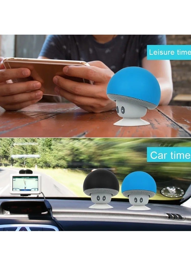 AROAQ Portable Bluetooth Speaker, High Quality Wireless Mushroom Speaker With Built In Microphone, Noise Cancelation Subwoofer With Suction Cup, Phone USB Speaker For Cycling Picnic Outdoor, (1pc, Grey And Pink) - Image 4