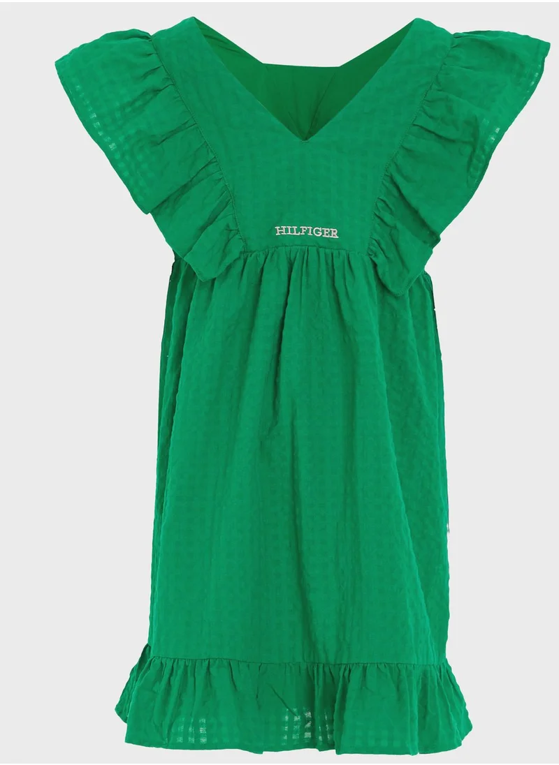 TOMMY HILFIGER Kids Gingham Ruffle Dress