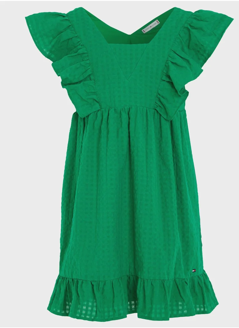 TOMMY HILFIGER Kids Gingham Ruffle Dress