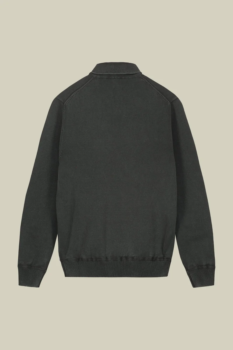 Doppelganger Grey Men's long-sleeved polo shirt in 100% cotton - Grey for Men | Best Price UAE