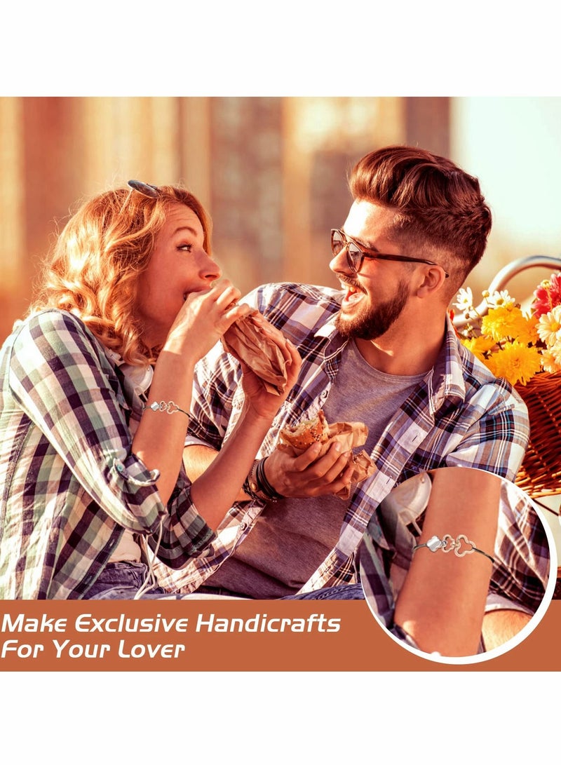 KASTWAVE 16 قطعة من سلسلة المفاتيح المعدنية على شكل قلب مع مشبك دوار على شكل جراد البحر ومشبك تعليق ومشبك حلقة مفاتيح مع شكل معين زهرة - Image 4