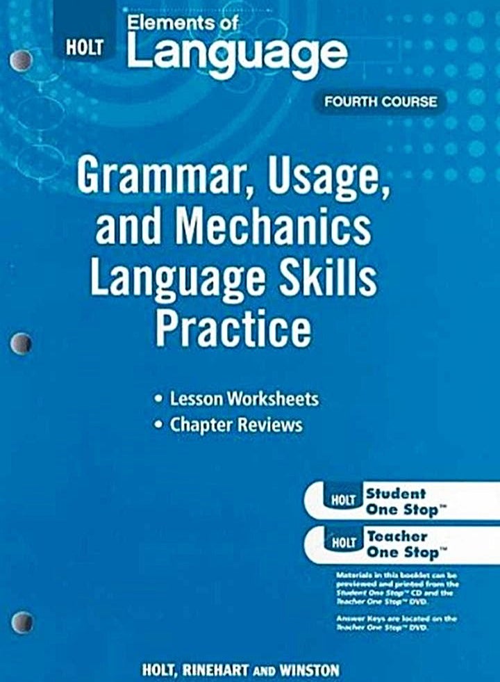 Elements of Language, Grade 10: Grammar, Usage, and Mechanics – Language Skills Practice (Holt Elements of Language, Fourth Course) - Image 1