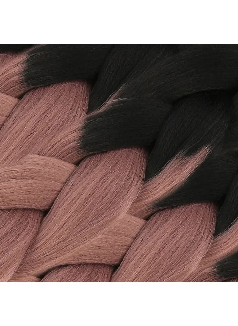 Lisinya Afro Braid Synthetic Color Transition Hair 100 G. Black Dusty Rose