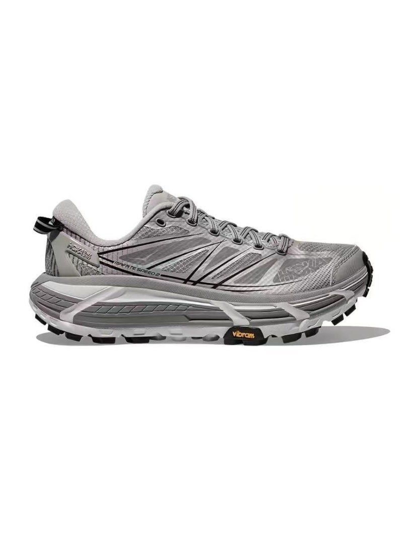 Hoka One One Mafate Speed 2 Outdoor Running Shoes Silver/Grey For Men/Women  - Image 1