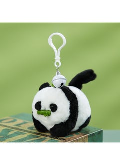 Le Jier With Keychain Bell Pull Rope Wagging Tail Cat Doll Called White Rabbit Plush Toy Gift-Specifications:Panda [bell With Keychain]