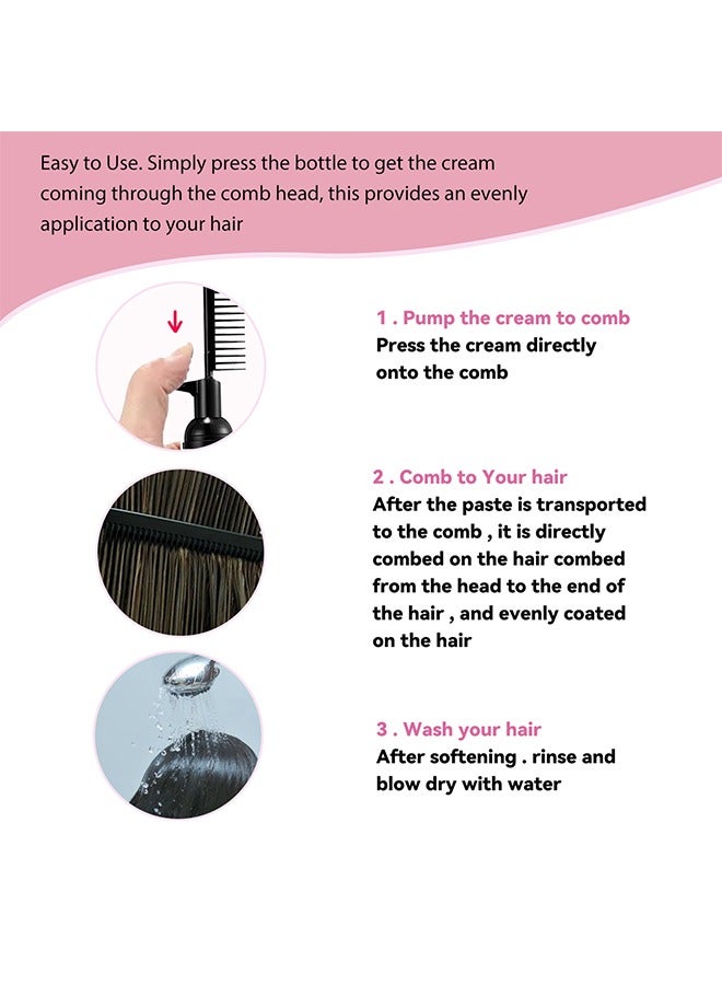 EELHOE 3-Second Treatment for Smooth, Nourishing Hair - (150ml) 2023 New Straightening Cream with Comb, Effective in Just 3 Seconds for Dry Hair - Image 5