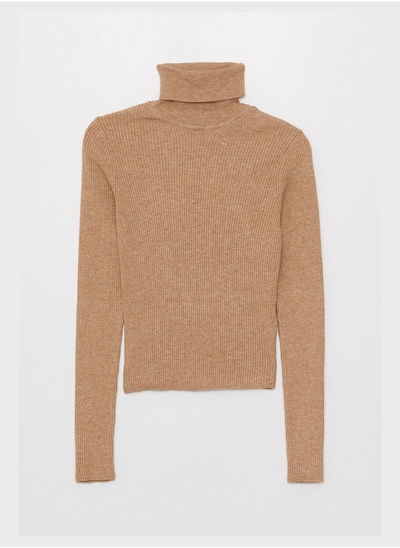 LC WAIKIKI - Turtle Neck Ribbed Sweatshirt - Image 1