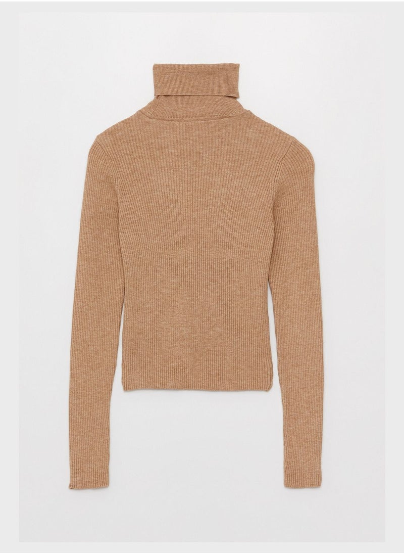 LC WAIKIKI - Turtle Neck Ribbed Sweatshirt - Image 1