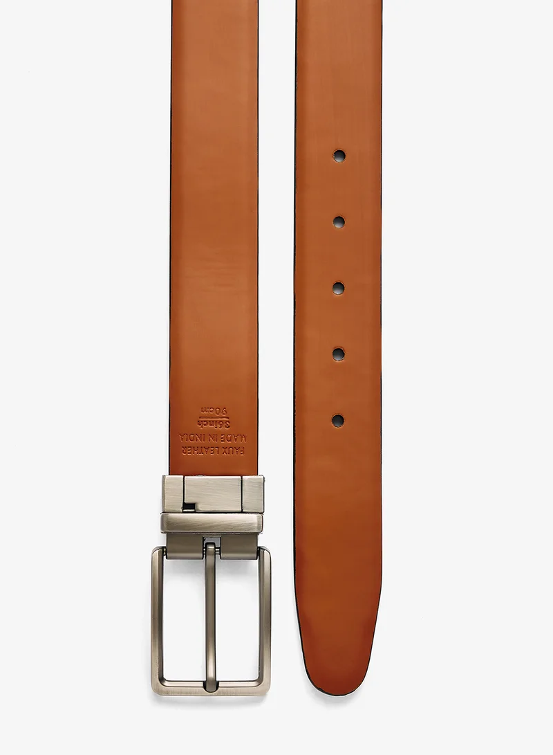 Robert Wood  Genuine Leather Reversible & Resizable Formal Belt for Men | Best Price UAE