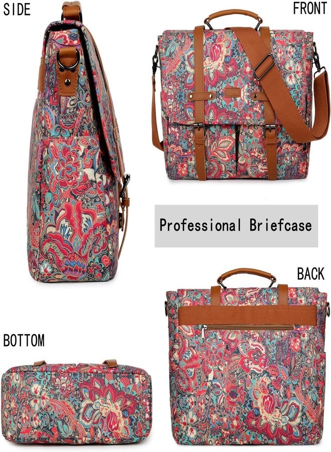 Baosha 15.6 Inch Laptop Bag Floral for Women Briefcase Shoulder Bag Messenger Bag YL-01 (HS) - Image 2