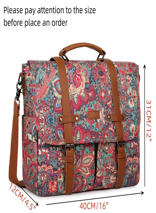 Baosha 15.6 Inch Laptop Bag Floral for Women Briefcase Shoulder Bag Messenger Bag YL-01 (HS) - Image 4