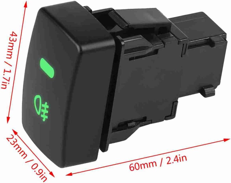 Aramox Fog Light Switch,5 Pin Black Plastic Car Push Button Fog Light Switch for CRV - Image 4