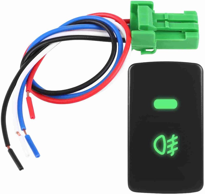 Aramox Fog Light Switch,5 Pin Black Plastic Car Push Button Fog Light Switch for CRV - Image 1