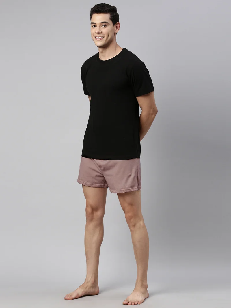 Joven Men Solid Pure Cotton Boxers Pack Of 2