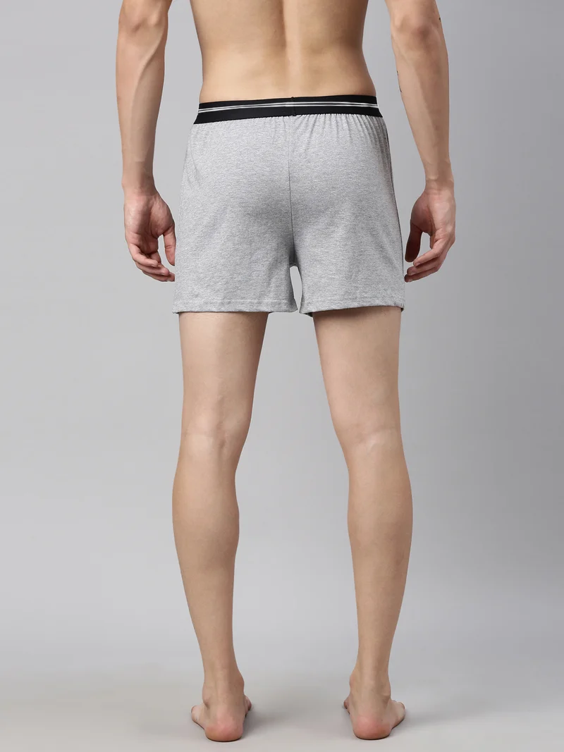 Joven Men Solid Pure Cotton Boxers Pack Of 2