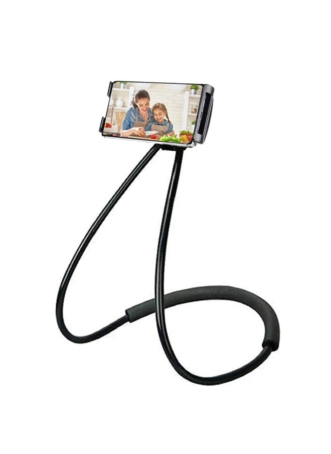 NCElec 011 Neck Cell Desk Bed,Bike and Motorcycle Mount,Lazy Bracket Mobile Phone Stand Holder (Black)  - Image 1