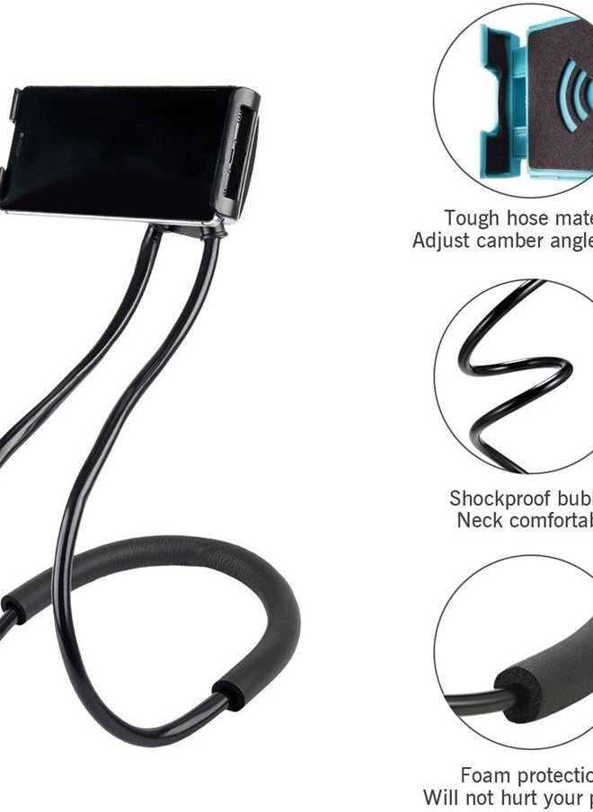 NCElec 011 Neck Cell Desk Bed,Bike and Motorcycle Mount,Lazy Bracket Mobile Phone Stand Holder (Black)  - Image 2