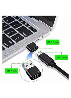 erorex USB C to USB 3.0 Adapter, 2 Pcs Protable USB C Female to USB A Male Adapter with Rope, Mini USB 3.0 Adapter High Speed Data Transfer Compatible with MacBook/Tablet/Laptop  - Image 2